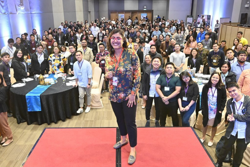 Munmun Nath, Co-General Manager at Moneymax, spoke at a digital marketing event in Manila in 2019.